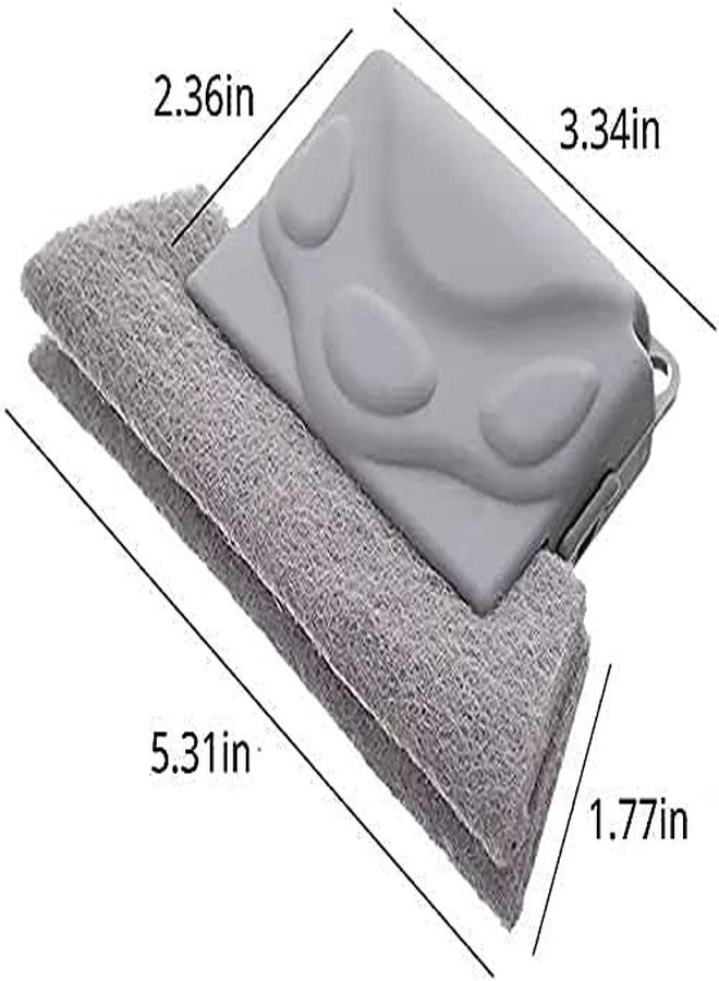 TORIOX فرشاة تنظيف إطارات النوافذ من توريوكس، وفرشاة تنظيف الغبار، ومجرفة صغيرة لتنظيف مسارات الأبواب، وأداة تنظيف الغبار لجميع الزوايا والحواف والفجوات، ضرورية للمكتب والمنزل والمطبخ - Image 3